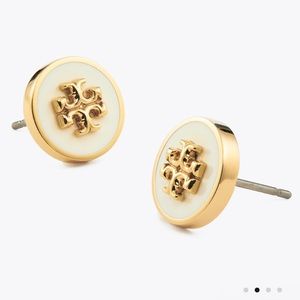 Tory Burch Kira Enamel Circle-Stud Earring